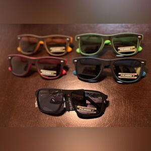 5 sunglasses rubber finish polarized UV PROTECTION UNISEX